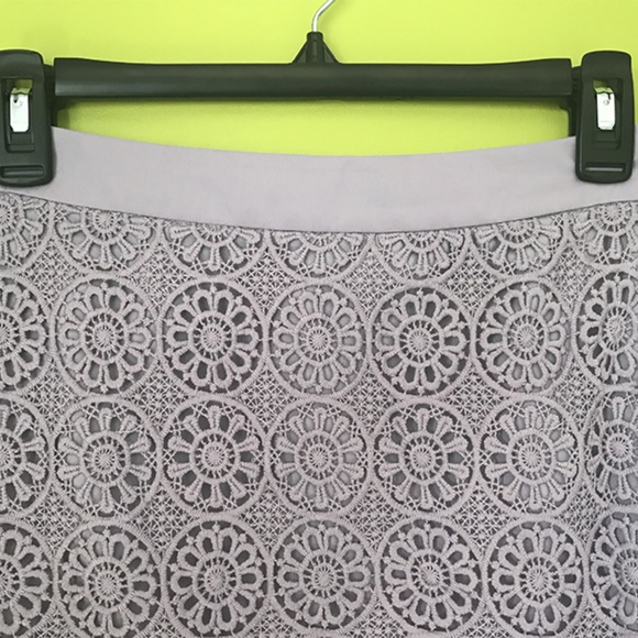 The Limited Intricate Floral Lace Gray Skirt Sz 6 - Picture 5 of 8